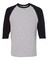Gildan® Heavy Cotton Raglan Crewneck Three Quarter Sleeve T-Shirt